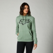 Sieviešu džemperis FOX Boundary ar kapuci, gaiši zaļš ar melnu logo