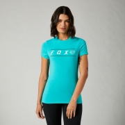 Sieviešu T-krekls FOX Pinnacle, zilganzaļš ar uzrakstu