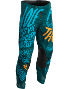 Kids pants Thor Pulse Countring Sheep, teal with writing
