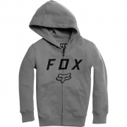 Kids hoodie FOX Legacy Moth, grey with black logo
