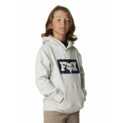 Kids hoodie FOX Nuklr, light grey with black logo