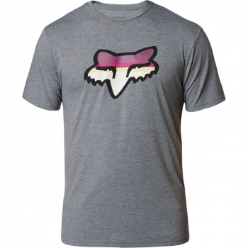 T-shirt FOX Head Strike, grey with logo, size S