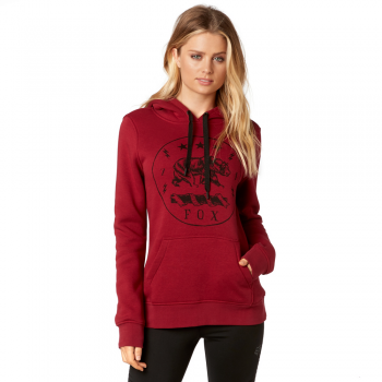 Woman hoodie FOX Translunar, dark red, size M