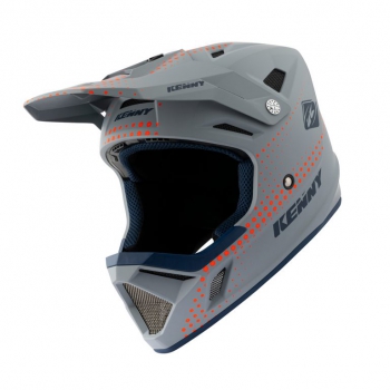 BMX Helmet Kenny Decade, matte grey with orange graphics, size XS, 53-54 cm
