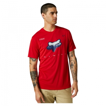 T-shirt FOX Rkane, red with logo, size XL