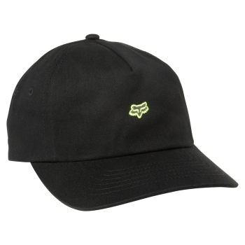 Womens snap cap FOX Prime Dad, black with yellow logo, one size