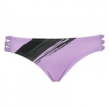 Woman swimsuit bikini bottom FOX, lilac with black logo, size S