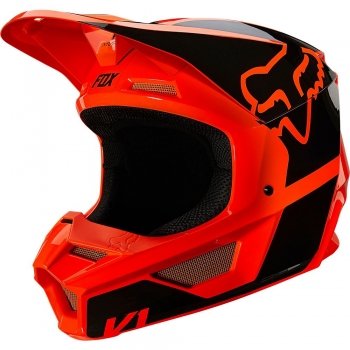 Kids helmet FOX V1 Revn, black/orange, size YM
