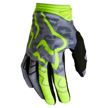 Womens gloves FOX 180 Skew, grey/fluo yellow, size M Womens gloves FOX 180 Skew, grey/fluo yellow, size M