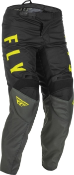 Kids pants Fly F-16, grey/black/fluo yellow, size 18